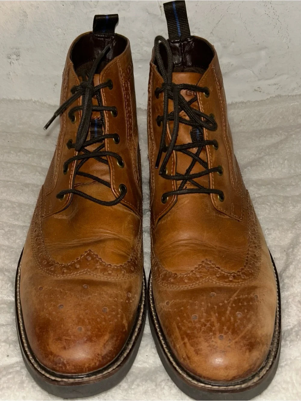 Nunn bush Tan Leather Chukka Wingtip Boots